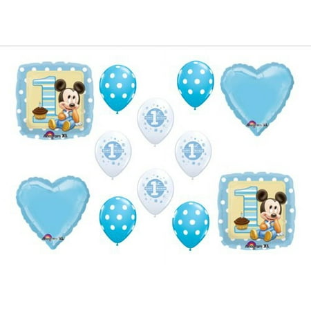 Baby Mickey Mouse Birthday 1st First Party Balloons Decorations Supplies