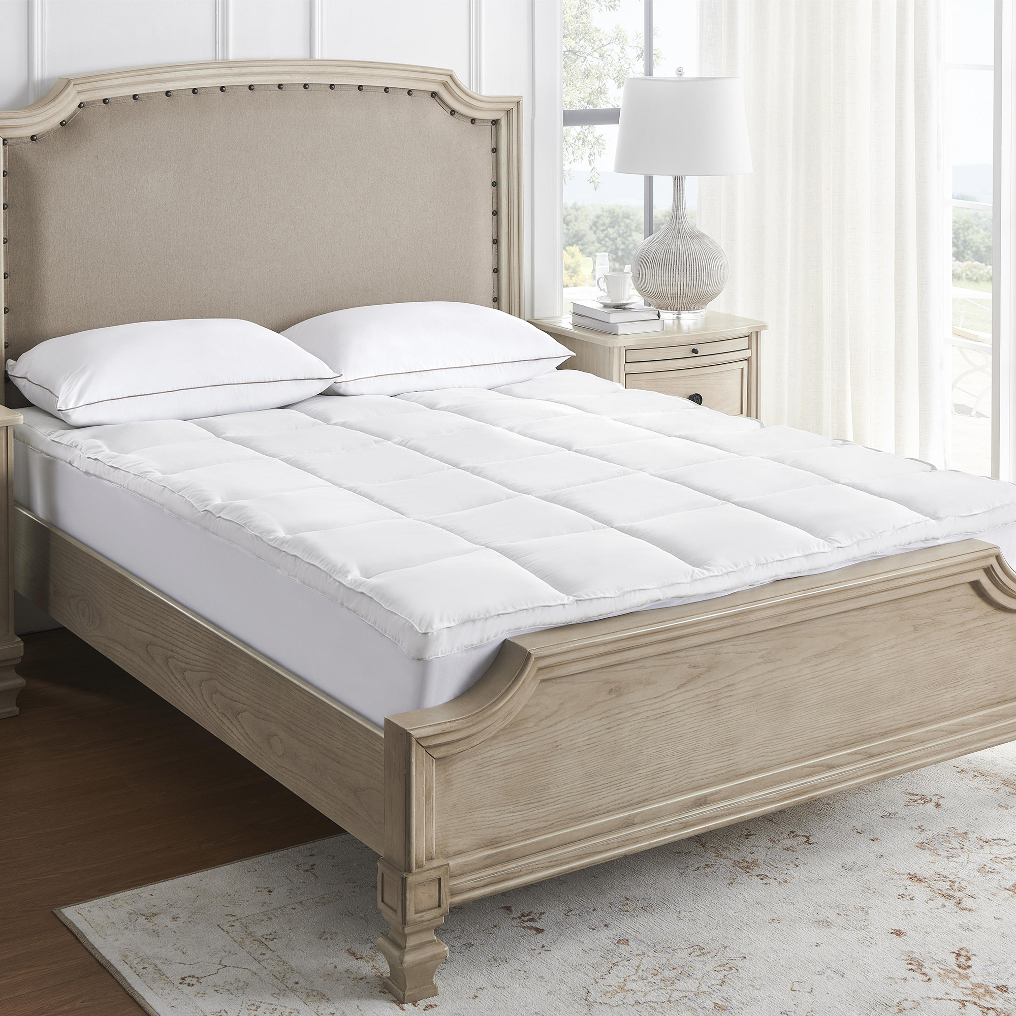 Peace Nest Lyocell and Polyester Thick Mattress Cover with Down