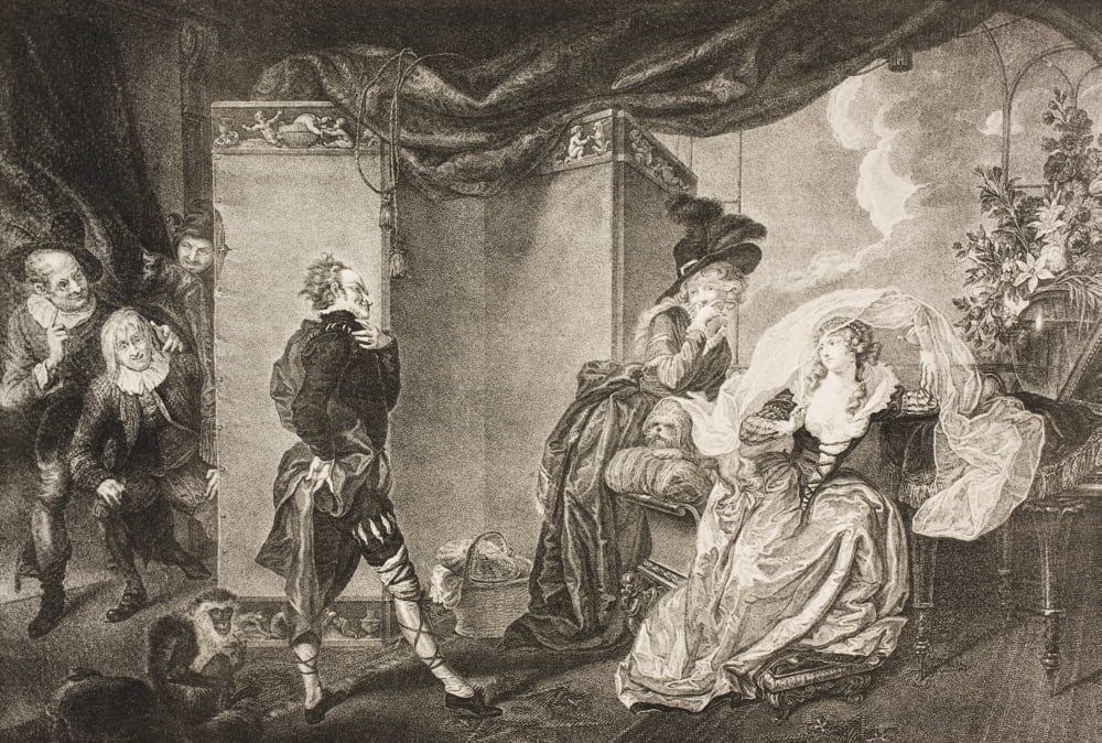 Twelfth Night Or What You Will Act Iii Scene Iv OliviaS Garden Olivia Maria And Malvolio From The Boydell Shakespeare Gallery Published Late 19Th Century After A Painting By John Henry Ramberg Canvas