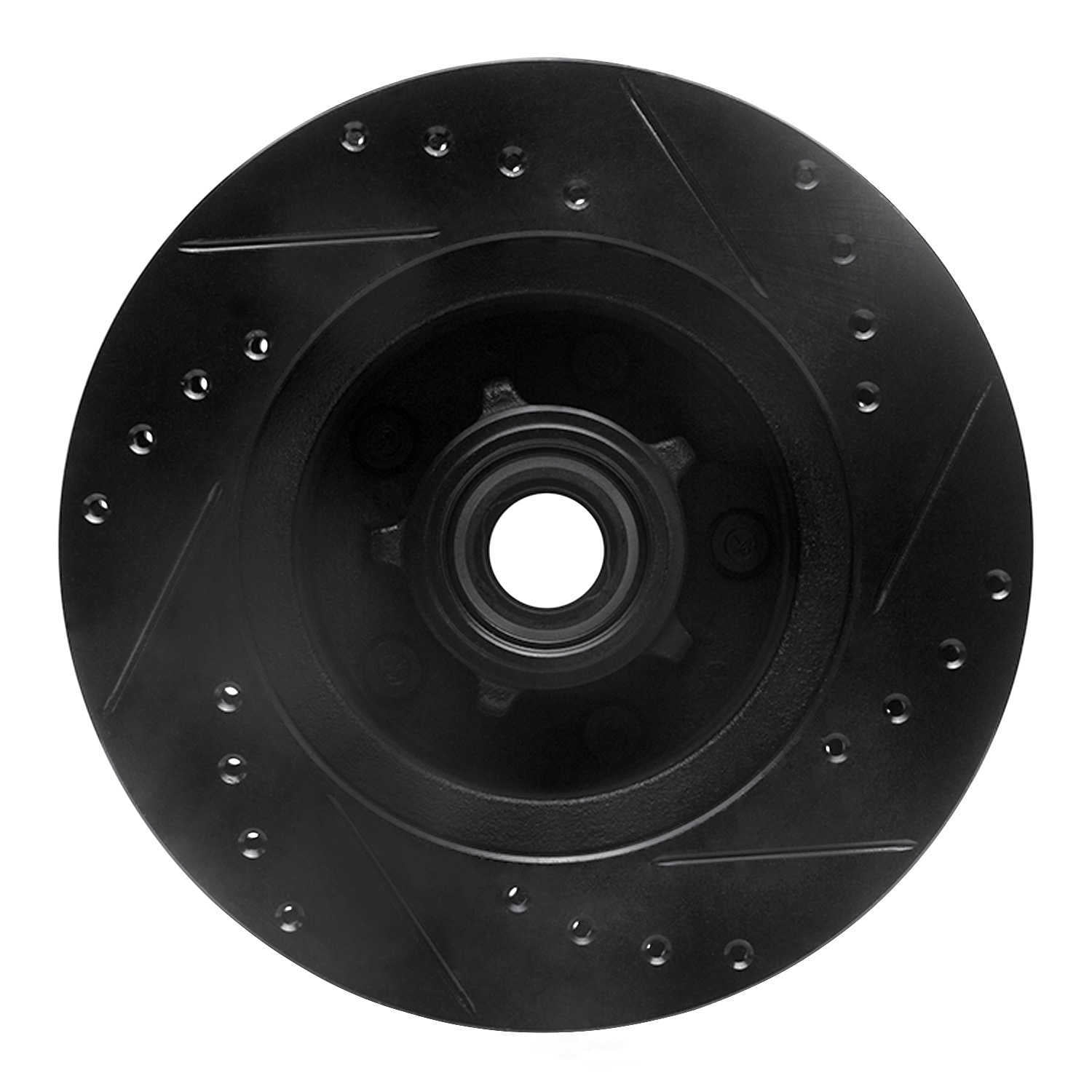 Dynamic Friction Company 633-47004L DFC Brake Rotor - Drilled And Slotted - Black