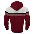 thumbnail image 3 of MELDVDIB Mens Color Block Hoodies Jacquard Knit Long Sleeve Pullover Hooded Sweatshirt Tops with Front Pocket for Daily Wear Casual Outings, 3 of 6