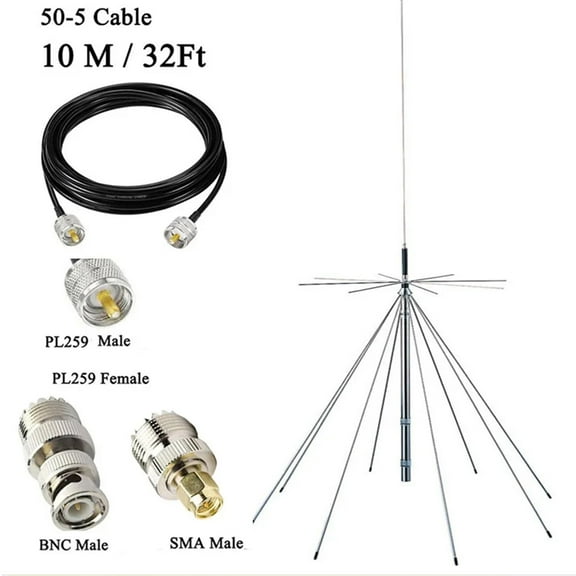 Wideband Discone Scanner Antenna D3000 25-3000MHz for Radio Receivers