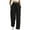 Black, variant on Sodopo Women's Sweatpants Women's Fashion Solid Color Elastic Waist Close Slant Pocket Sweatpants Trousers