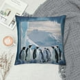 thumbnail image 2 of Creowell Penguins Ice Pillow Cases with Zipper Home Decor for Living Room Bedroom Bed Cushion Outdoor 1PC 22x22in, 2 of 5
