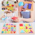 thumbnail image 2 of 2 Sets Shape Sorting Toys Geometric Shape Letter Matching Toys Kids Educational Toys, 2 of 8