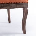 thumbnail image 7 of EHANCIS Fabric Upholstered Side Chairs Set of 2 ,High-Back Dining Chair with Solid Wood Frame and Nailhead Trim Legs, Suitable for Kitchen and Dining Room(Orange), 7 of 7