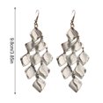 thumbnail image 2 of yingyy 2 Pieces Glitter Earrings Exquisite Multilayer Ear Dangle with Tassels Electroplating Fashion Accessory Valentines Day Silver 1Set, 2 of 6