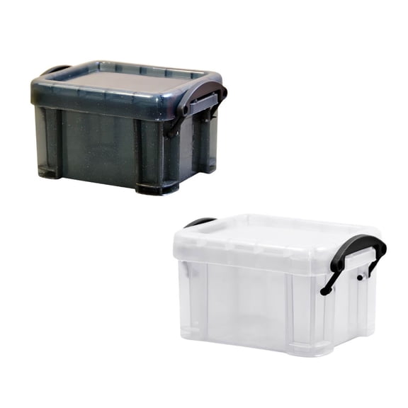 Mini Storage Bins with Lid,Clear Latch Storage Box,Stackable Organizer Container for Crafts,Jewelry Beads,Office Supplies,J