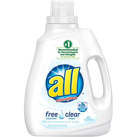 All 2X Ultra Free Clear Liquid Laundry Detergent, 100 oz