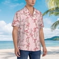thumbnail image 3 of Pofeuu Orchids Flowers Print Hawaiian Shirt for Men Sleeves Casual Button Down Summer Beach Dress Shirts T-Shirts,Small, 3 of 7