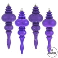 thumbnail image 4 of Vickerman 7" Purple 4-Finish Finial Ornament, 8 per Box, 4 of 5