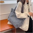 thumbnail image 4 of CoCopeaunts Corduroy Tote Bag for Women Large Shoulder Bag Students Vintage Zipper Bag Commute Satchel Bag with Pockets, 4 of 8