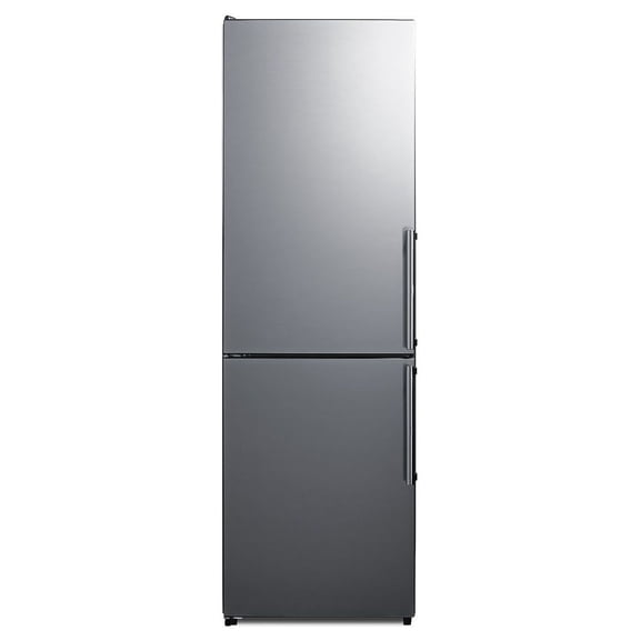 Summit 24" Wide Left Hand Door Bottom Freezer Refrigerator - Stainless