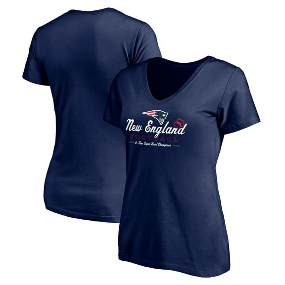 Women's Navy New England Patriots Hometown Collection V-Neck T-Shirt