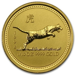 2010 Australia 1/10 oz Gold Lunar Tiger BU Coin (Series II