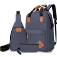 thumbnail image 1 of Mochila Shendy Vendy Backpack Impermeable Set De 3pzs Con Riñonera Y Puerto Usb, 1 of 6