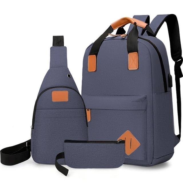 Mochila Shendy Vendy Backpack Impermeable Set De 3pzs Con Riñonera Y Puerto Usb