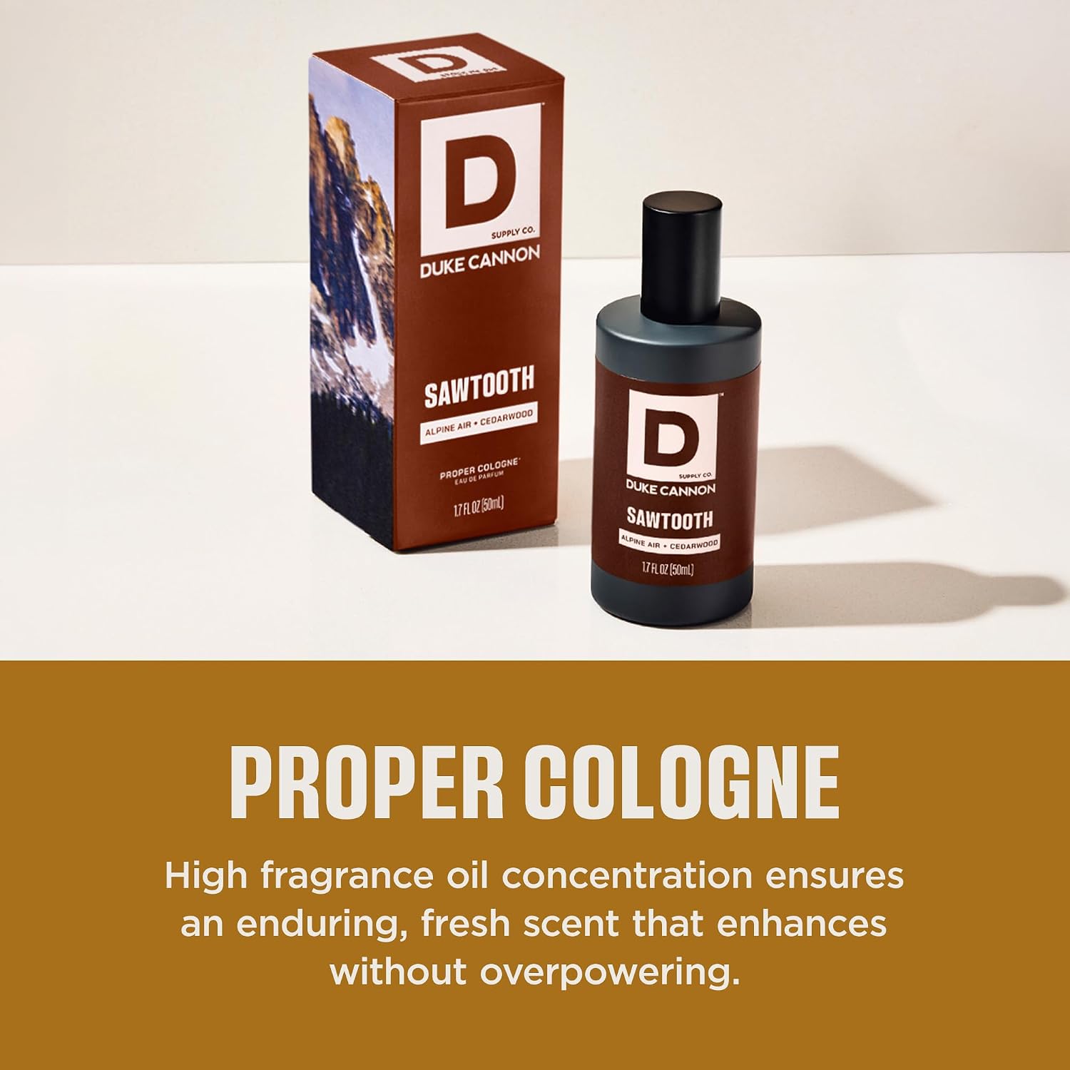 Duke Cannon Sawtooth Alpine Air & Cedarwood Cologne, 1.7 fl oz photo 4