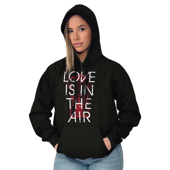 Love in Air Funny Singles Valentines Hoodie Sweatshirt Women Brisco Brands S