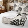 thumbnail image 4 of Manfei Vintage Floral Dahlia Twin Quilt Set 2 Pieces,Rustic Botanical Twin Coverlet Set,1 Bedspread and 1 Pillowcase, 4 of 7