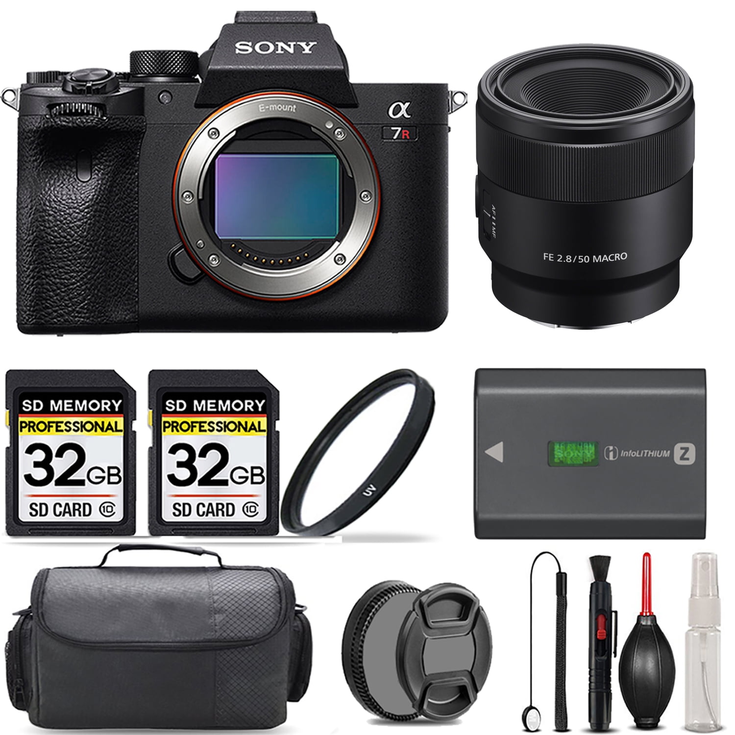Sony a7R IVA Mirrorless Camera + 50mm f/2.8 Macro Lens + UV Filter