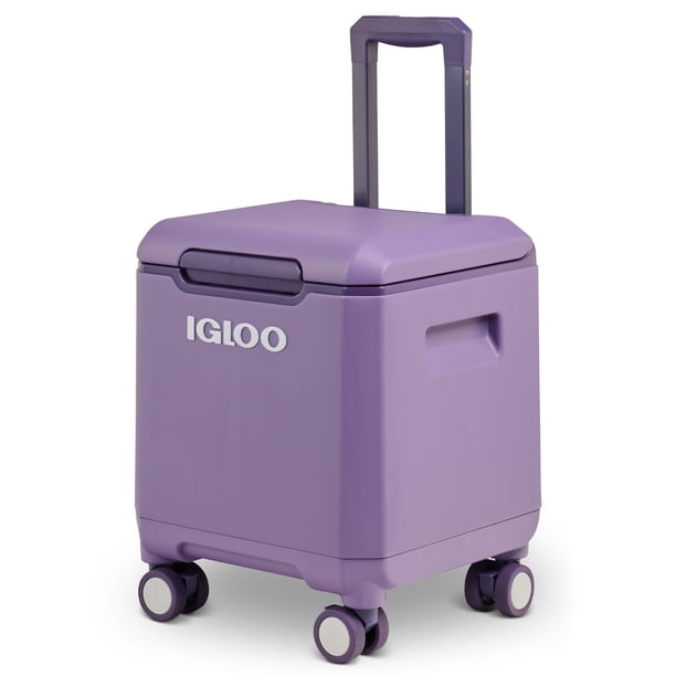 Conservadora con ruedas Igloo Tag Along 20 cuartos 360 Spinner morado