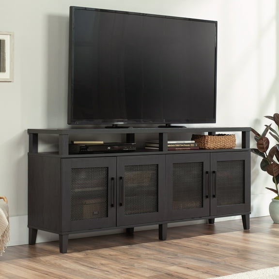 Sauder Tiffin Line Entertainment Credenza, 28-1/4"H x 62-1/2"W x 15-3/4"D, Raven Oak