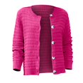thumbnail image 5 of Pyhlmscde Women's Crew Neck Knitted Top Cardigan Sweater Coat, Cardigan Sweaters For Women, Chunky Cardigan Sweaters For Women, Fall Sweaters For Women, 5 of 6