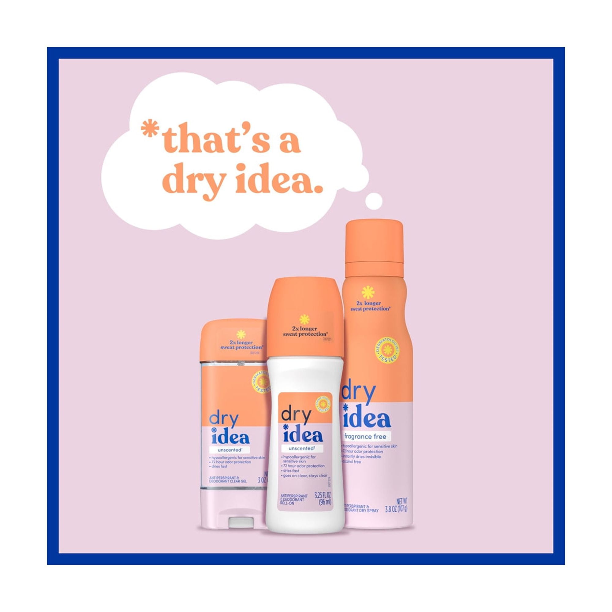 Dry Idea Gel Deodorant & Antiperspirant (Pack of 3)