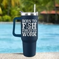 thumbnail image 2 of Fishing Tumbler with Handle For Men 40OZ Born to Fish Gift Stainless Steel Cups Insulated Tumblers Fisherman Gifts For Dad Daddy Funny Saying Green Fish White Mugs, 2 of 6