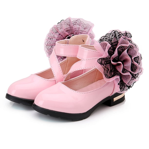 Zapatos para niños Zapatos de cuero para niñas Zapatos de princesa de primavera y otoño Zapatos negros de suela blanda para estudiantes de secundaria