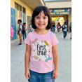 thumbnail image 5 of RUINIXCW Toddler Baby Girl Back to School T Shirt First Day of School Outfit Little Girl Pre Kindergarten First Second Third Fourth Fifth Grade Short Sleeve Casual Summer Tops 4-11Y, 5 of 9