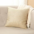 thumbnail image 2 of Quality Home Small Houndstooth Metallic Foil Printed Velvet Decorative Pillow Cover  Only - 18" x 18". 2PCS, 2 of 2