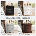thumbnail image 3 of Aukfa 2-Drawer Nightstand, Mid-Century Modern Wood Bedside Table for Bedroom/Living Room/Guest Room,Gray, 3 of 6