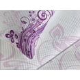 thumbnail image 4 of Ambesonne Violet Quilted Bedspread Set 3 Pcs, Swirling Flowers Wild, King Size, Violet, 4 of 5