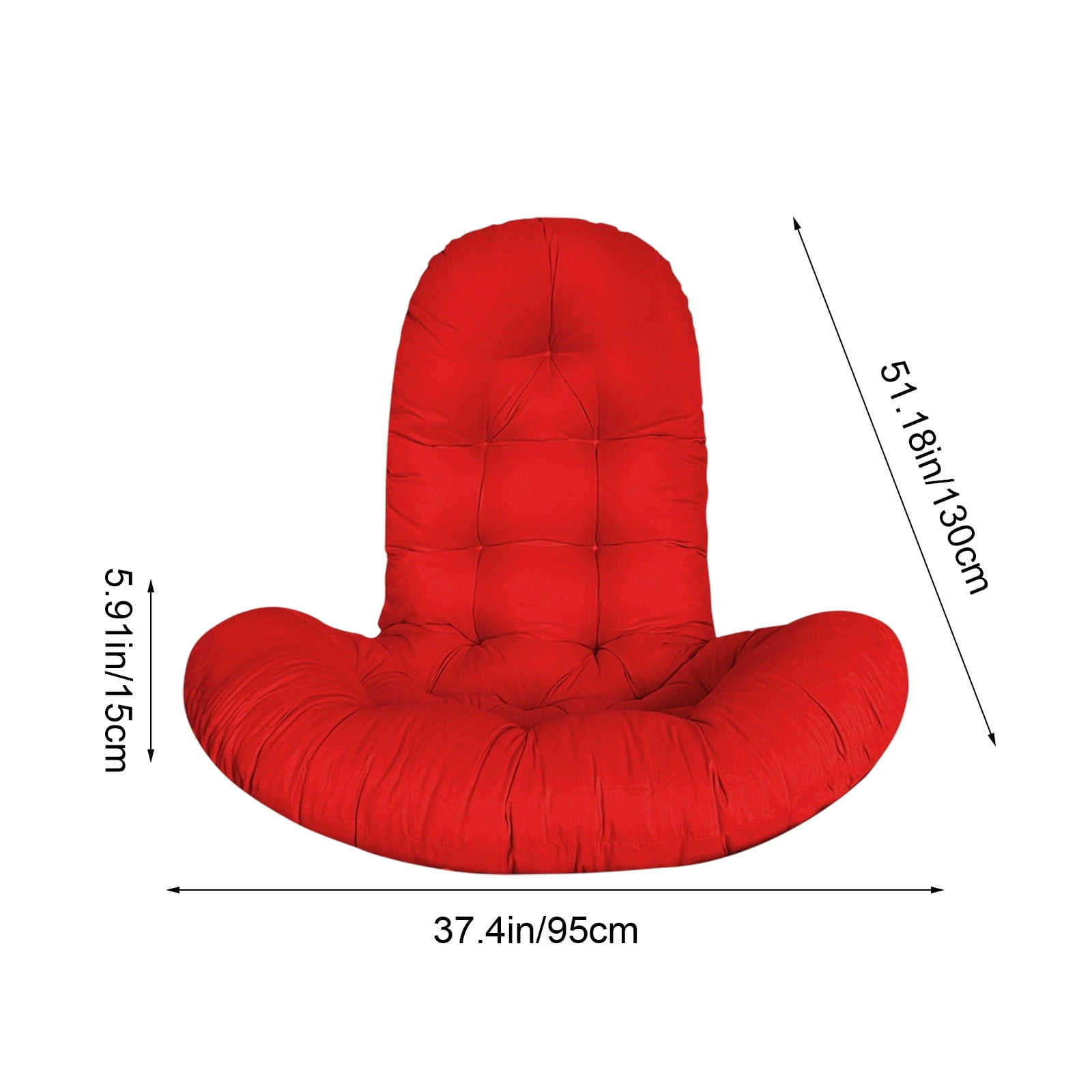ChicYu Single Swing Chair Cushion Home Hanging Chair Pad Indoor Outdoor Cradles Chair Cushion Comfortable Pad for Hanging Swings and Cradles Chairs
