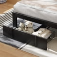 thumbnail image 6 of VECELO Set of 2 Twin Size Bed Frame Leather Upholstered Platform Bed with Drawers and Headboard, Easy To Assemble, No Box Spring Needed, Black, 6 of 12