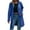 Blue, variant on CFLVAEK Long Raincoat for Women Waterproof with Hood Waterproof Button Down Outdoor Jackets Wind Proof Rain Jacket with Pockets Wine L