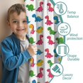 thumbnail image 3 of Blackout Kids Curtains,White Colorful Tiny Dinosaurs Pattern Childrens Insulated Curtains Set Of 2,Bedroom Essentials,Toddler Room Decor 42"x54", 3 of 5