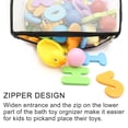 thumbnail image 4 of Organizador de juguetes de baño con múltiples formas de colgar, soporte para juguetes de baño con apertura extragrande, bolsa de almacenamiento de juguetes para bañera con cremallera en la parte inf, 4 of 5