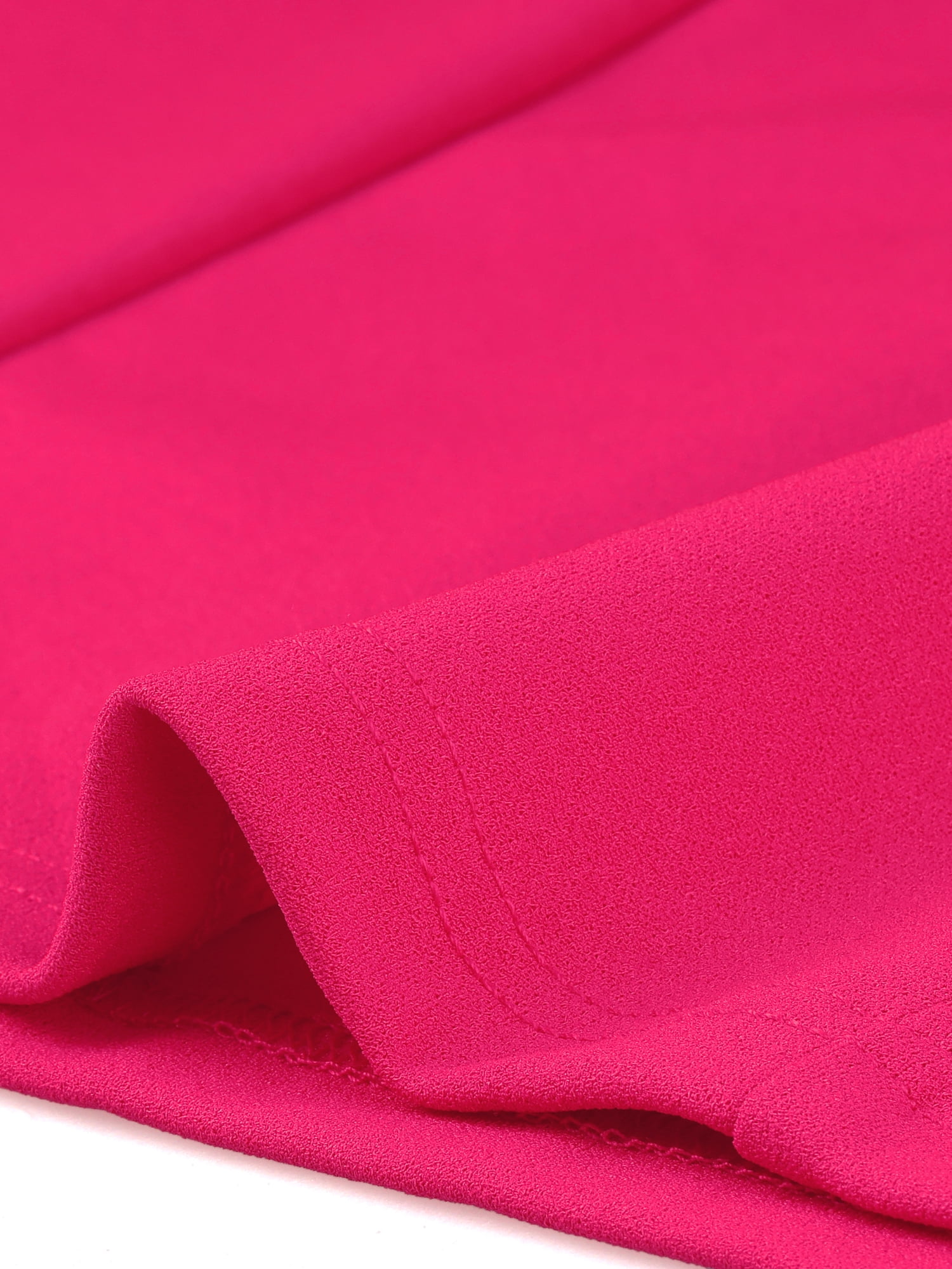 DARING DIVA Pleated Cap Sleeve V Neck Shift Office Work Dresses XL Hot Pink