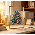 thumbnail image 2 of Jeweled 3D Christmas Tree Framed Art,2026 Stylish Crystal Christmas Tree Handmade Hanging Art Kit, Jewel-Like Glowing Decor for Home Spaces & Holiday Gifting Choice(Amber Gems), 2 of 7
