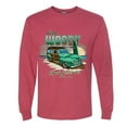 thumbnail image 2 of Wild Bobby, 1946 Vintage Ford Woody Chasing Waves Cars and Trucks Mens Long Sleeve Shirt, Vintage Heather Red, 2XL, 2 of 3