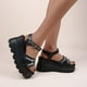 thumbnail image 2 of Sandalias de talla grande 43 para mujer, sandalias negras con plataforma y correa de hebilla, sandalias Punk de tacón alto, zapatos informales a la moda, zapatos de punta abierta para mujer 43 Gao Jinjia LED, 2 of 2