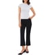 thumbnail image 2 of Blusas Houndstooth INSPIRE CHIC para mujeres, elegante cuello redondo, top de manga corta elástico para oficina, M blanco, 2 of 6