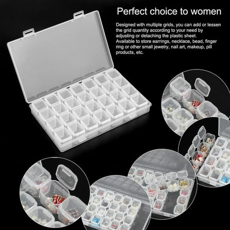 28 Slots Storage Box For Nail Art Manicure Tools Jewelry Beads 28 Slots Storage Box For Nail Art Manicure Tools Jewelry Beads Organizer Holder