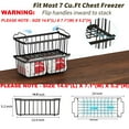 thumbnail image 2 of 6 Pack Freezer Organizer Bins(14.6‘’L X 7.1‘’W X 5.2‘’H), Stackable Chest Freezer Organizer for 7 Cu.FT Deep Freezer Sort Frozen Food, Deep Freezer Organizer Bins Easily w/Handle Add Storage Space, 2 of 7