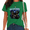 1-green, variant on Women Lightning Pet Graphic T-shirt Nostalgic 90s Style Tee Versatile Short Sleeve Top Essential Wardrobe Summer