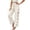 Beige, variant on Capris Pants for Women Cut Out Summer Casual Loose Flowy High Waisted Smocked Palazzo 2026 Lounge Beach Cropped Trousers