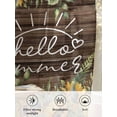 thumbnail image 6 of Sheer Curtains 96 Inches Long, Sunflower Semi Sheer Curtains Light Filtering Window Treatment, Yellow Summer Botanical Flowers Wooden Privacy Voile Drapes for Living Room Bedroom 52x96 Inch, 6 of 7
